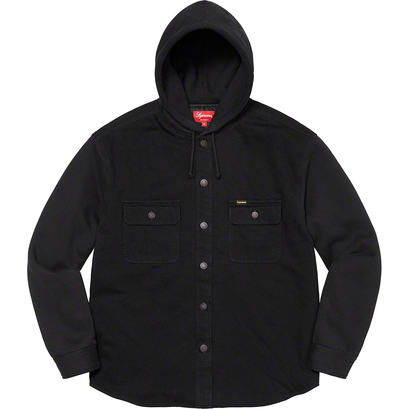 Fleece Hooded Denim Shirt view 16